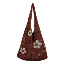 Crochet Tote Bag for Women Y2K Style Mesh Shoulder Purse