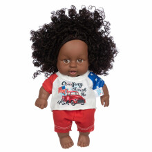 Reborn Baby Doll Vinyl 8 Inch Soft Body with Mohair Hair