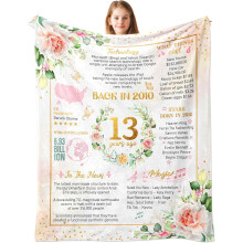 13th Birthday Blanket for Girls 30x40in