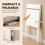 Homcom HOMCOM 70 cm Folding Computer Desk for Small Spaces Bedroom, White 4