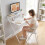 Homcom HOMCOM 70 cm Folding Computer Desk for Small Spaces Bedroom, White 8