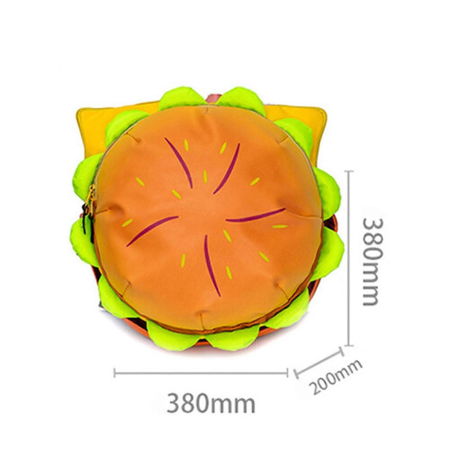 (Messenger Bags) Novelty Hamburger Backpack Multi-Compartment Hamburger Backpack School Supply 1