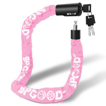 SPGOOD Bicycle Lock with 3 Keys, Bicycle Lock 90 cm Made of 6 mm Steel Chain, Bi