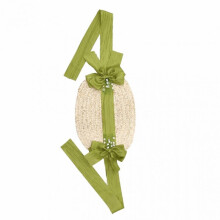 (Green, L) (L, Green) Womens Straw Bonnet Breathable French Countryside Style Stylish Decorative Bow Front Brim Sun Hat