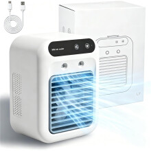 Mini climatiseur 25W rechargeable, double brume pour chambre extérieur