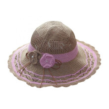 (White, One Size) (One Size, Khaki) Women Summer Knit Sun Hat Breathable Crochet Flower Wide Brim Sun Protection Fisherman Cap