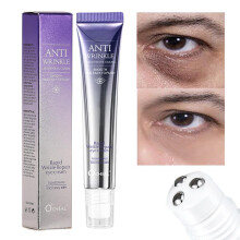 (Matches the image, 20g) Eye Massage Roller Anti-Aging Cream 20g for Dark Circles Puffiness Wrinkles Moisturizing Eye Treatment Serum