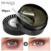 (Black, 60pcs/box) Bioaqua Black Pearl Crystal Clear Eye Mask Firming Anti-wrinkle Eye Patches Moisturizing Remove Eye Bags Nourishing Eye Skin 60pcs