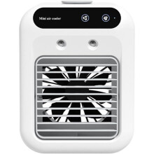 Portable USB Mist Fan, Quiet Humidifier, Adjustable Cooling, Compact for Indoor and Outdoor Use, White