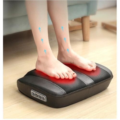 Electric Foot Massager with Heat and Shiatsu Compression, Relaxing Massage Machine with Memory Function