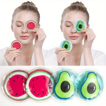 (Matches the image) Reusable Gel Ice Pack Eye Mask Hot Cold Therapy Pads for Puffy Eyes, Redness Relief and Eye Strain Relaxation, 2 Pcs