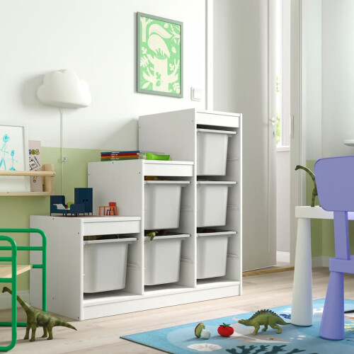 IKEA TROFAST Storage Unit with 6 Boxes 99x44x94cm