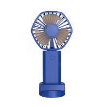 Portable Handheld Fan 3 Speed USB Rechargeable Quiet Cooling for Outdoor Camping Blue