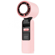 (White) (Pink) K-801 Cold Compress Summer Cooling Fan 100 Speeds Adjustable Portable Handheld Fan with Digital Display
