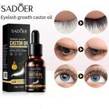 (Matches the image, 15ml) Castor Oil Eyelash Growth Liquid Serum Thickening & Lengthening Treatment Eye Makeup Essential