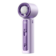 Y33 Mini-Handventilator mit Digitalanzeige (Streamer Purple)HY