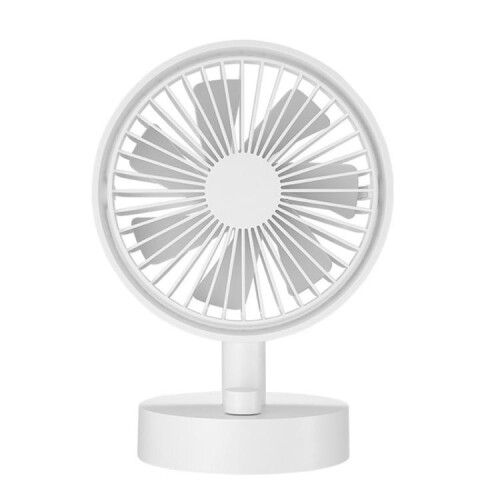 F4 Standard Home Multi-Function Desktop Rotating Fan Portable Office Bedroom Quiet USB Charging Fan(White)HY