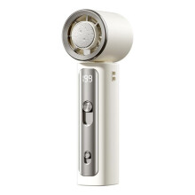 Y33 Mini-Handventilator mit Digitalanzeige (Beige) HY