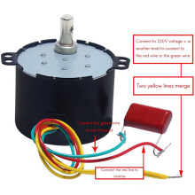 3X Motor Síncrono de Imán Permanente 50KTYZ CW / CCW Motor de Alto Par de Baja Velocidad CA 220V 6-10W en Miniatura (30 RPM)