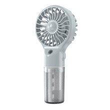Wiederaufladbarer, tragbarer Handventilator mit Sprühfunktion und Wasserspender (grau)HY