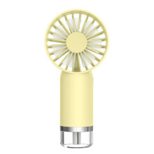 SL610 Handventilator mit Sprühfunktion, leiser, tragbarer, leistungsstarker und wiederaufladbarer Mini-Tischventilator (Gelb)HY