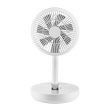 F11 Tischventilator, teleskopierbar, faltbar, tragbar, mit Ladefunktion (Weiß, Standard)HY