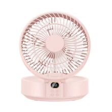 WSK302 4000mAh Oszillierender Wandventilator mit Nachtlicht (Pink)HY