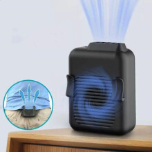Mini-Hüftventilator mit USB-Ladefunktion, blattlos, tragbar, Akkukapazität: 6000 mAh (Schwarz) HY