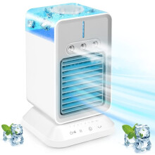 2000 mAh USB-Mini-Tischventilator mit Sprühfunktion, Luftbefeuchtung und Kühlung für Zuhause (CoolerHY)