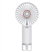 SL620 Mini-Handventilator mit Sprühnebelfunktion, leiser, leistungsstarker Akku, ideal für Büro und Schreibtisch (Weiß)HY
