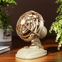 Leiser Mini-Tischventilator fürs Büro, USB-Retro-Ventilator für den Außenbereich (gelb)HY