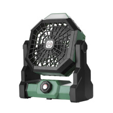 Tragbarer, leistungsstarker, wiederaufladbarer Outdoor-Campingventilator mit stufenloser Geschwindigkeitsregelung (schwarz und grün)HY