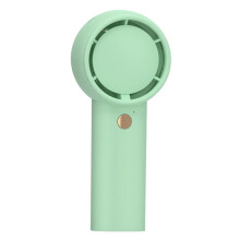 Mini ventilador de mano tipo turbina, ventilador pequeño portátil recargable por USB (verde)HY
