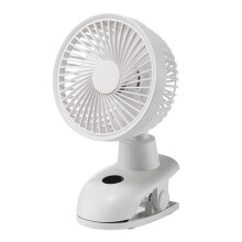 D601Y Tragbarer, oszillierender USB-Clip-Ventilator (Weiß)HY