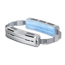 Kühlender Hüftgürtel, Outdoor-Sport-Ventilator, tragbarer Mini-Hüftventilator (Silbergrau)HY
