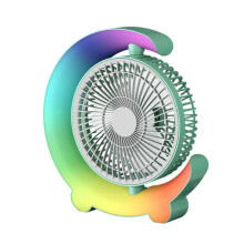 F11 USB-Lade-Tischventilator mit Leuchtreklame (Mintgrün) HY