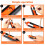 2Pcs Precise Contour Scribe Tool, Adjustable Contour Gauge Tool with Pencils and Lock, Corner Measuring Scribing Tool 3