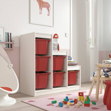 IKEA TROFAST Storage Unit with 6 Boxes 99x44x94cm