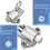 Home Security Spring Slide Bolt Window Door Automatic  Lock Self Closing 4