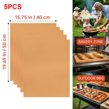 (40x50cm 5pcs) 60*40cm Non-stick BBQ Grill Mat Baking Mat Barbecue Tool Cooking Grill Sheet Heat Resistance Kitchen BBQ Tool