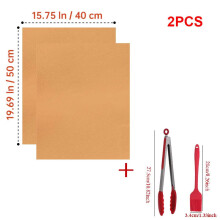 (40x50 2pcs A) 60*40cm Non-stick BBQ Grill Mat Baking Mat Barbecue Tool Cooking Grill Sheet Heat Resistance Kitchen BBQ Tool