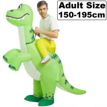 (Auburn) New T-Rex Dinosaur Cosplay Inflatable Costumes Suits Mascot Funny Party Anime Christmas Halloween Costume Dress for Adult Kids