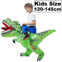 (Kids Size 120-145cm) New T-Rex Dinosaur Cosplay Inflatable Costumes Suits Mascot Funny Party Anime Christmas Halloween Costume Dress for Adult Kids