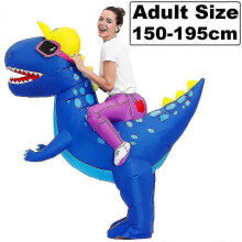 (Orange) New T-Rex Dinosaur Cosplay Inflatable Costumes Suits Mascot Funny Party Anime Christmas Halloween Costume Dress for Adult Kids