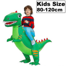 (Khaki) New T-Rex Dinosaur Cosplay Inflatable Costumes Suits Mascot Funny Party Anime Christmas Halloween Costume Dress for Adult Kids