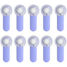 10 Pcs Quiet Mini Handheld Fan, 5.9 In Lilac, Compact Pocket Size Portable Cooling
