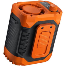Ventilateur taille orange 3600mAh, vitesses réglables USB pour marche camping