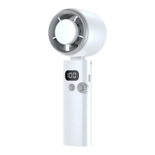 Portable Handheld Fan 100Speed Adjustable Quiet Cooling USB Rechargeable TypeC Fast Charging Gray Purple