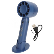 Portable Fan for Summer Cooling Supplies, USB Rechargeable Mini Handheld Fan with 3 Speeds And Detachable Base, Lightweight Design Low Noise Personal