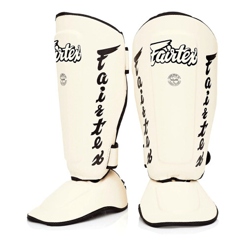 Fairtex SP7 Twister Detachable Shin Guards  (S) White 1